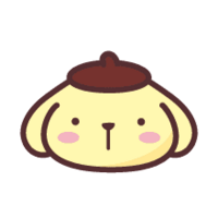 Pompompurin emoticon. Blushing.