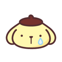 Pompompurin emoticon. Sad.